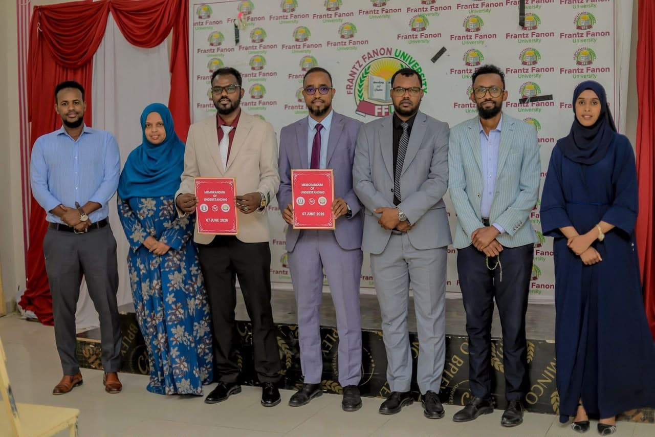 SLMA and Frantz Fanon University representatives signing a cooperation agreement on medical education, research, and healthcare development